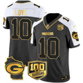 GB 100th Season & Home Patch Gold Vapor Limited Jersey