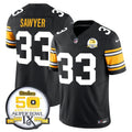 PIT 50th Anniversary Of Super Bowl IX Patch Vapor Limited Jersey