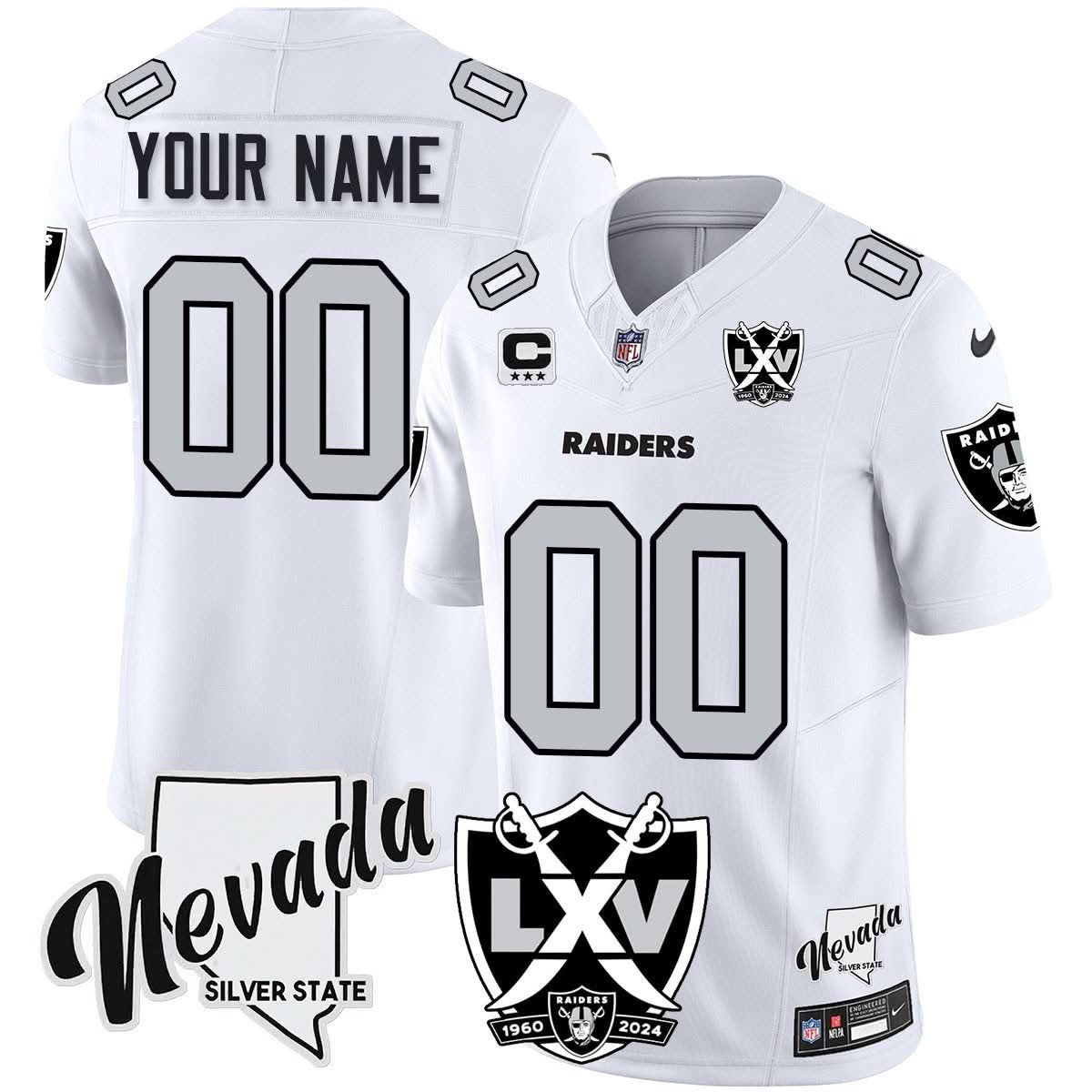 Raiders 2025 Vapor Limited Custom Jersey - 65th Anniversary - All Stitched