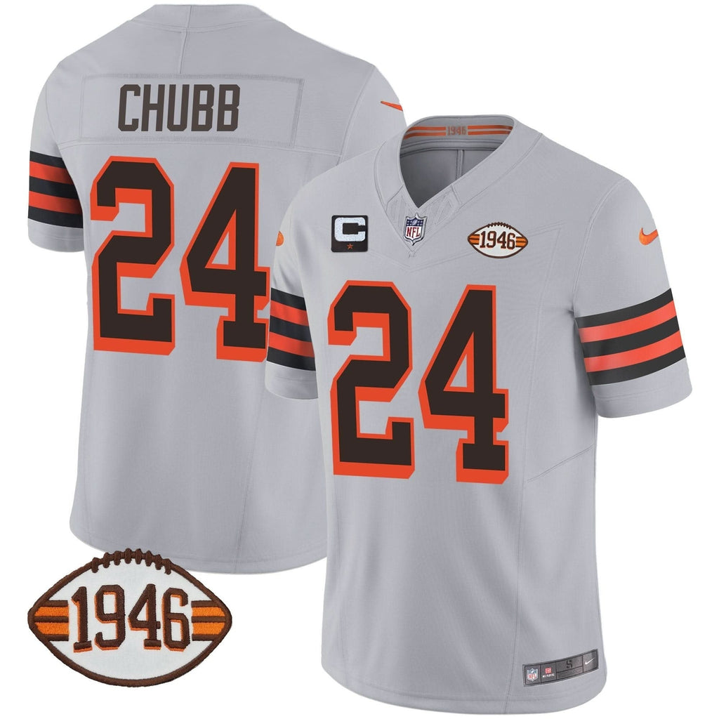 Browns 1946 75th Anniversary Patch Jersey - All Stitched