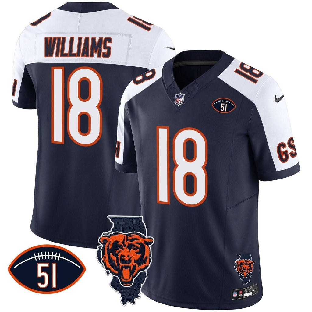 Bears Illinois Patch Vapor Jersey - All Stitched