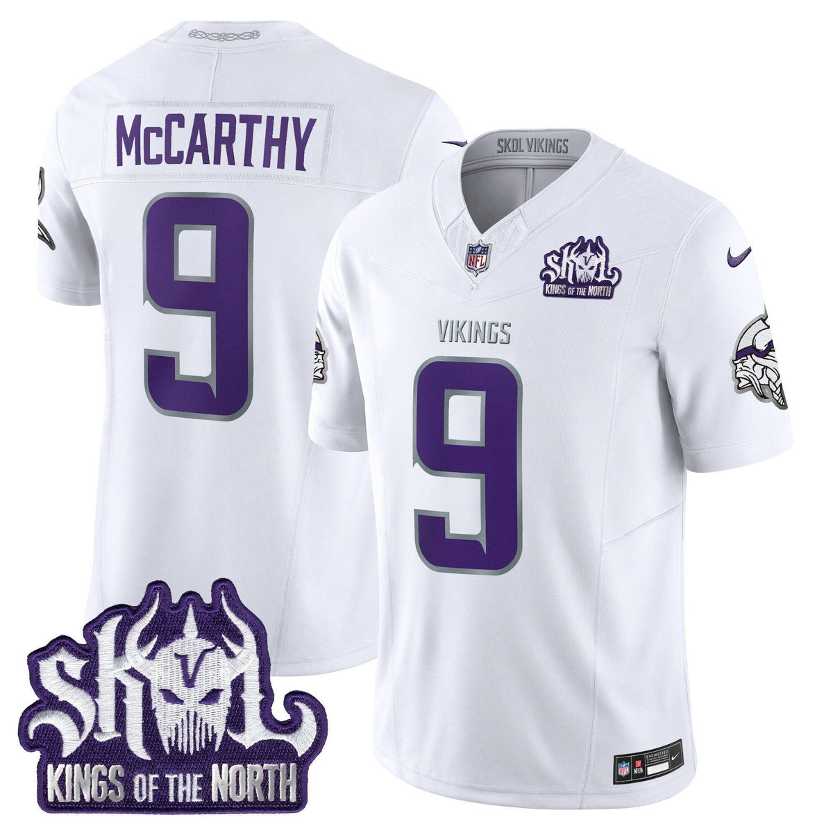 Minnesota Vikings 2025 Winter Warrior Skol Patch Vapor Limited Jersey - All Stitched