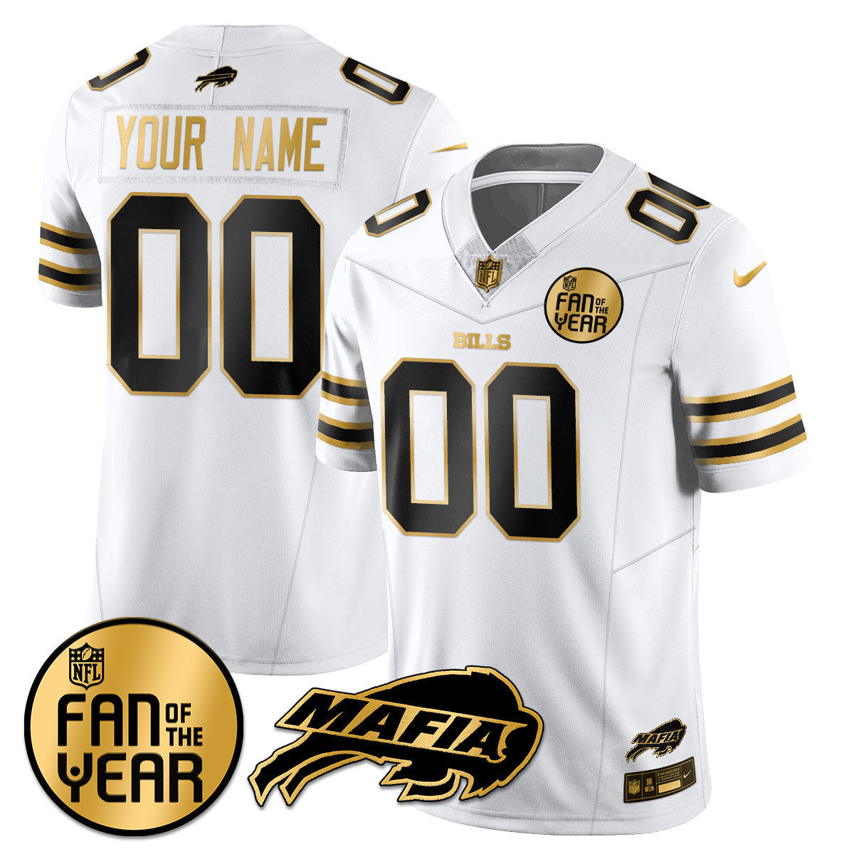 Buffalo Bills "Fan Of The Year" Custom Jersey - All Stitched