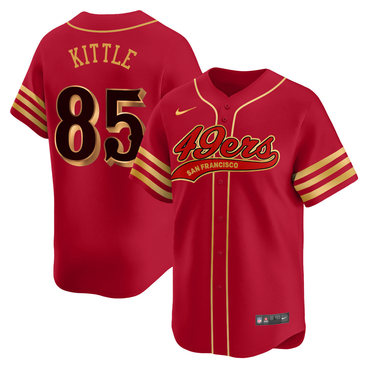 San Francisco 49ers Rivalry Series Baseball Jersey - All Stitched