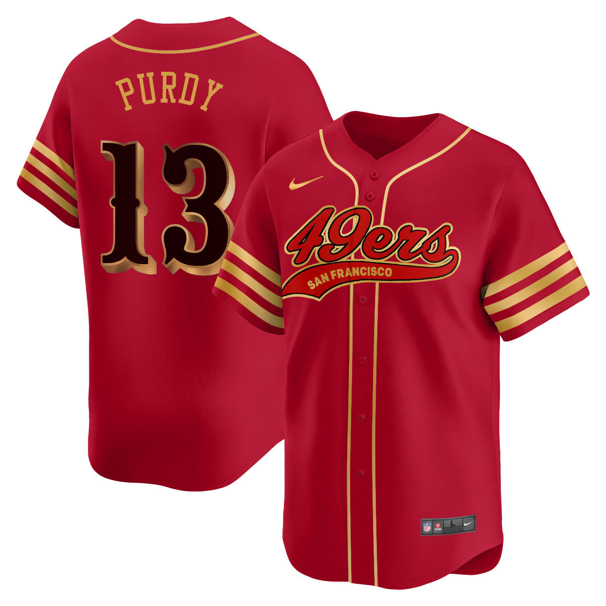 San Francisco 49ers Rivalry Series Baseball Jersey - All Stitched
